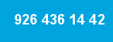 926 436 14 42 926 436 14 42